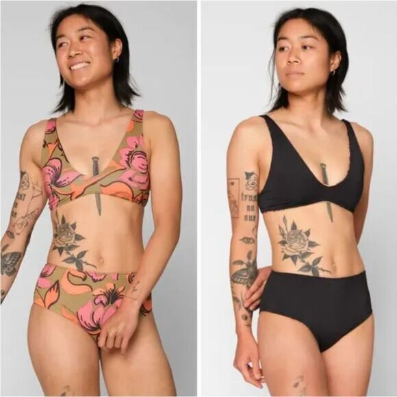 New! Set! Seea Brasilia Reversible Bikini Top and Bottom , Freya, size XS - Picture 3 of 16